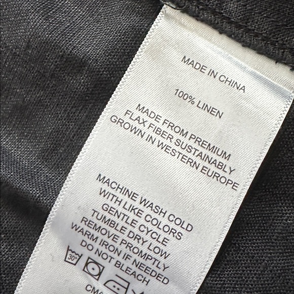 100% European Linen Button Front Dress - Picture 11 of 14